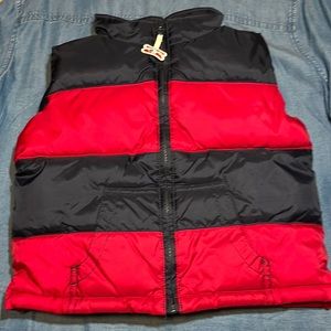 EUC GYMBOREE Puffer vest red and dark blue